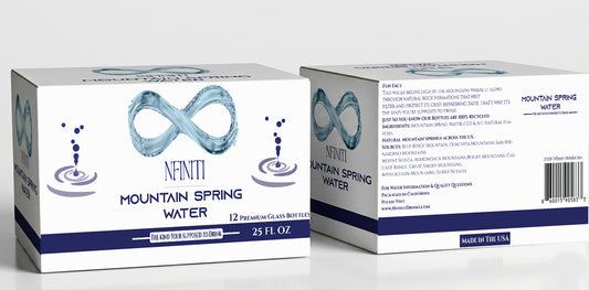 Nfiniti Mountain Spring Water (Clear Glass Bottle – 25 FL OZ)